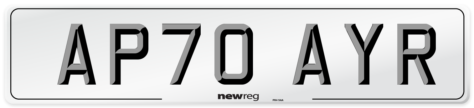 AP70 AYR Number Plate from New Reg